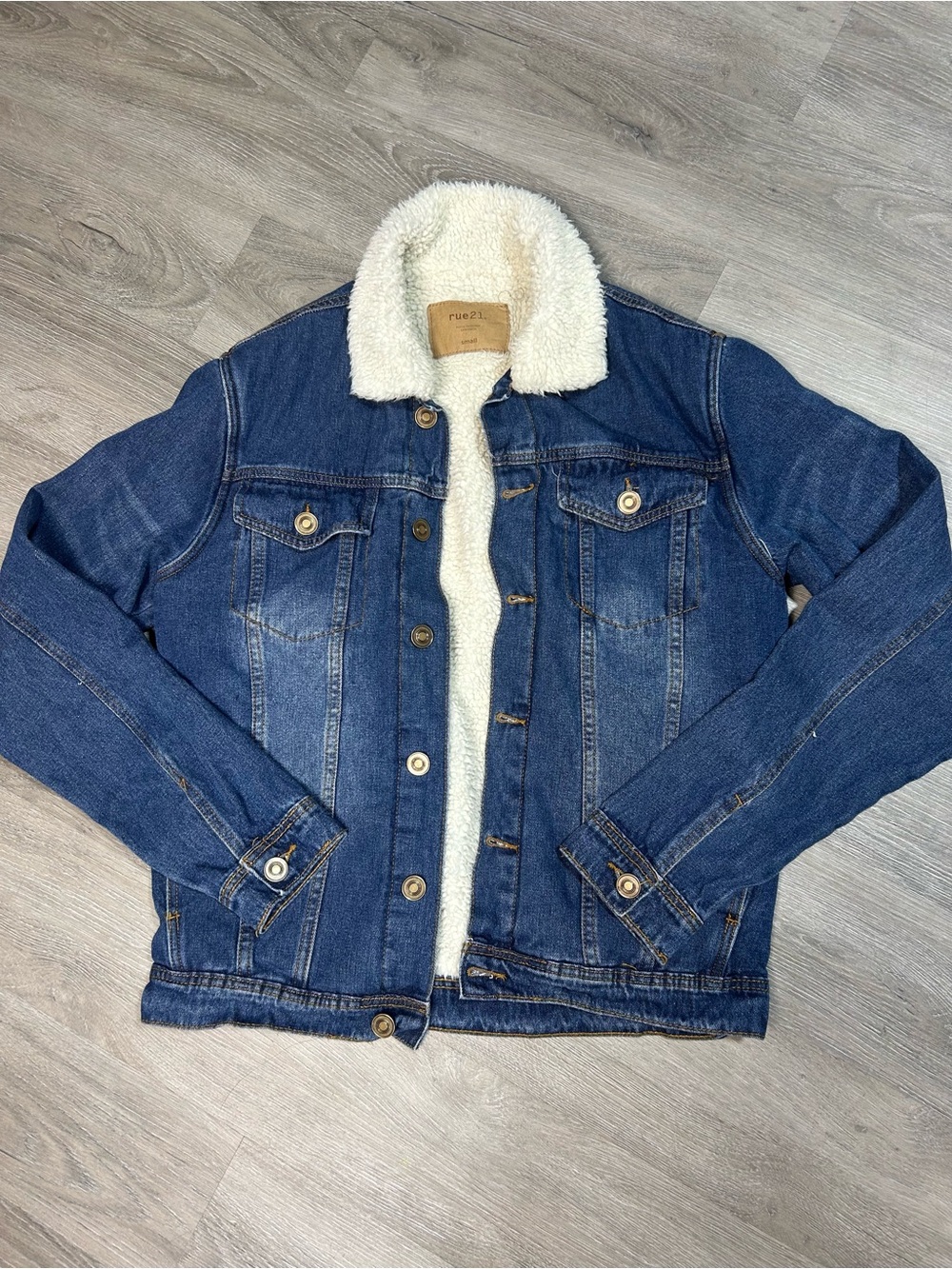 Rue 21 Sherpa Denim Jacket